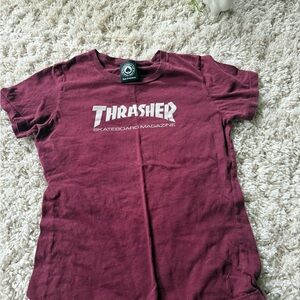 Thrasher Red Short Sleeve Tee Iconic Style
